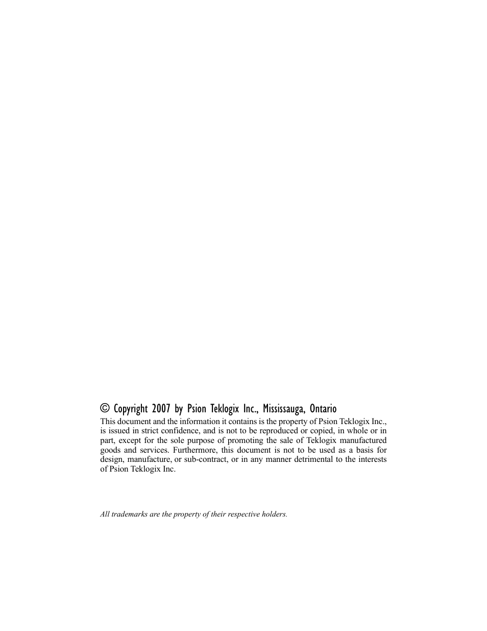 Psion Teklogix Vehicle-Mount Computer 8525 G2 User Manual | Page 3 / 230