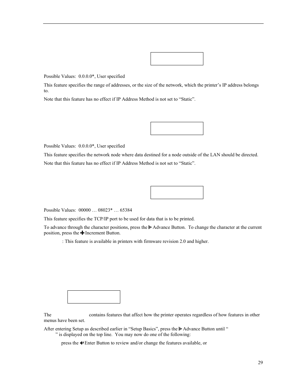 Options menu | Psion Teklogix MLP 3040 Series User Manual | Page 35 / 65