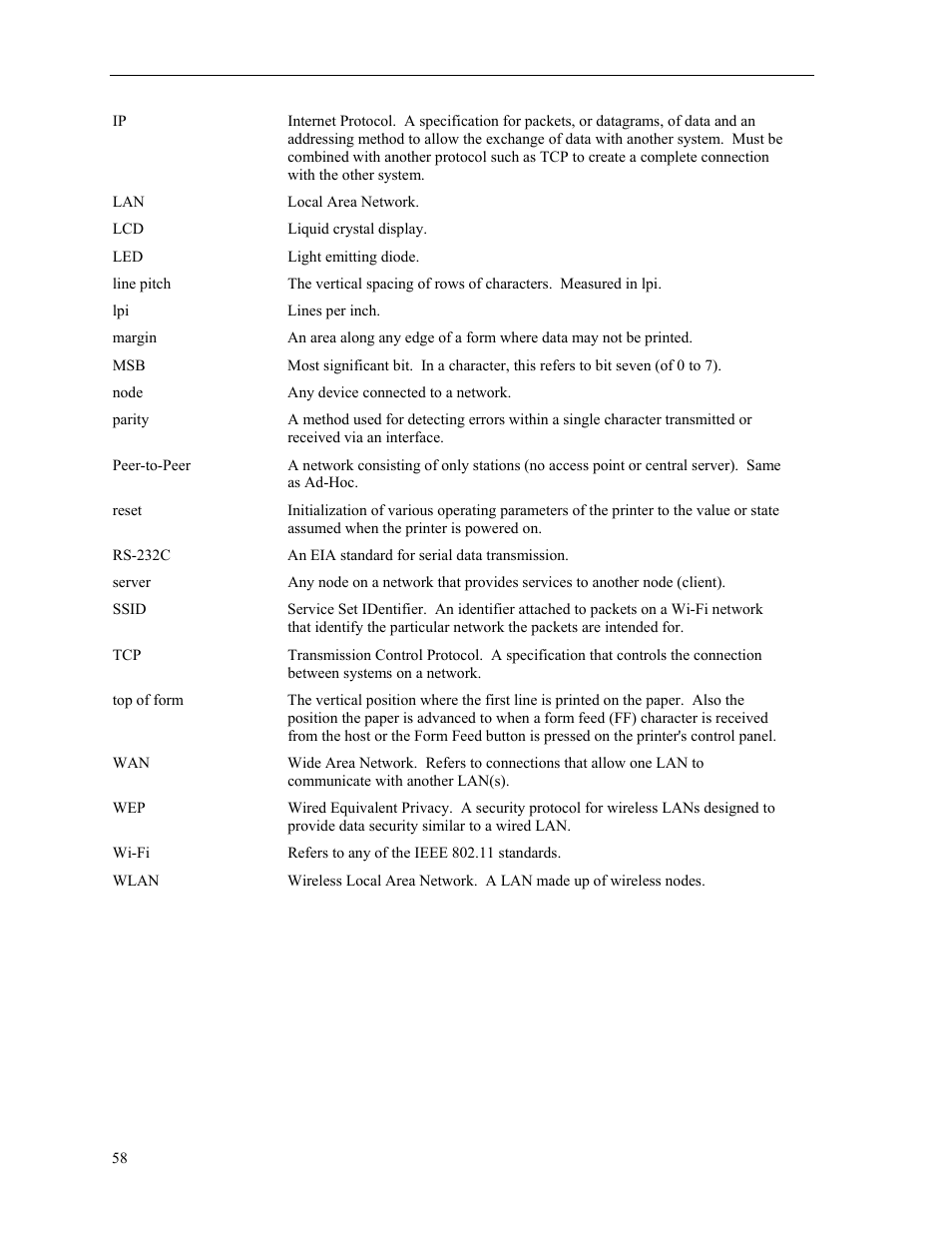 Psion Teklogix MLP 3040 Series User Manual | Page 64 / 65