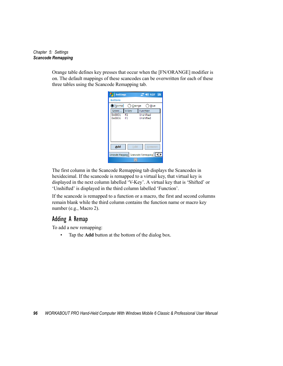 Adding a remap | Psion Teklogix ISO 9001 User Manual | Page 114 / 360