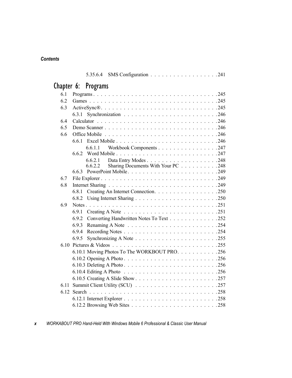 Chapter 6: programs | Psion Teklogix ISO 9001 User Manual | Page 14 / 360