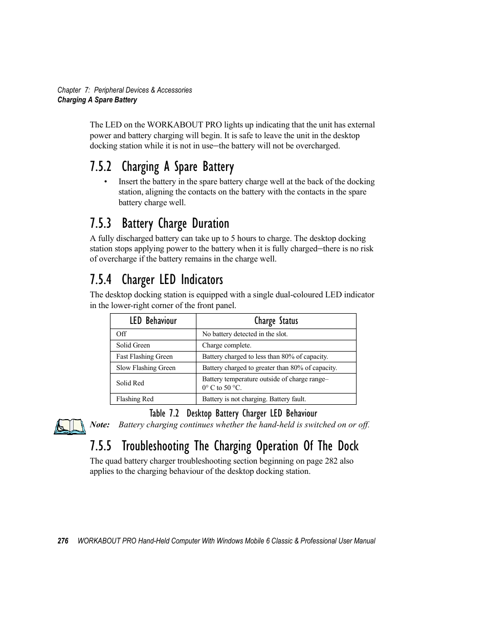 2 charging a spare battery, 3 battery charge duration, 4 charger led indicators | Psion Teklogix ISO 9001 User Manual | Page 294 / 360