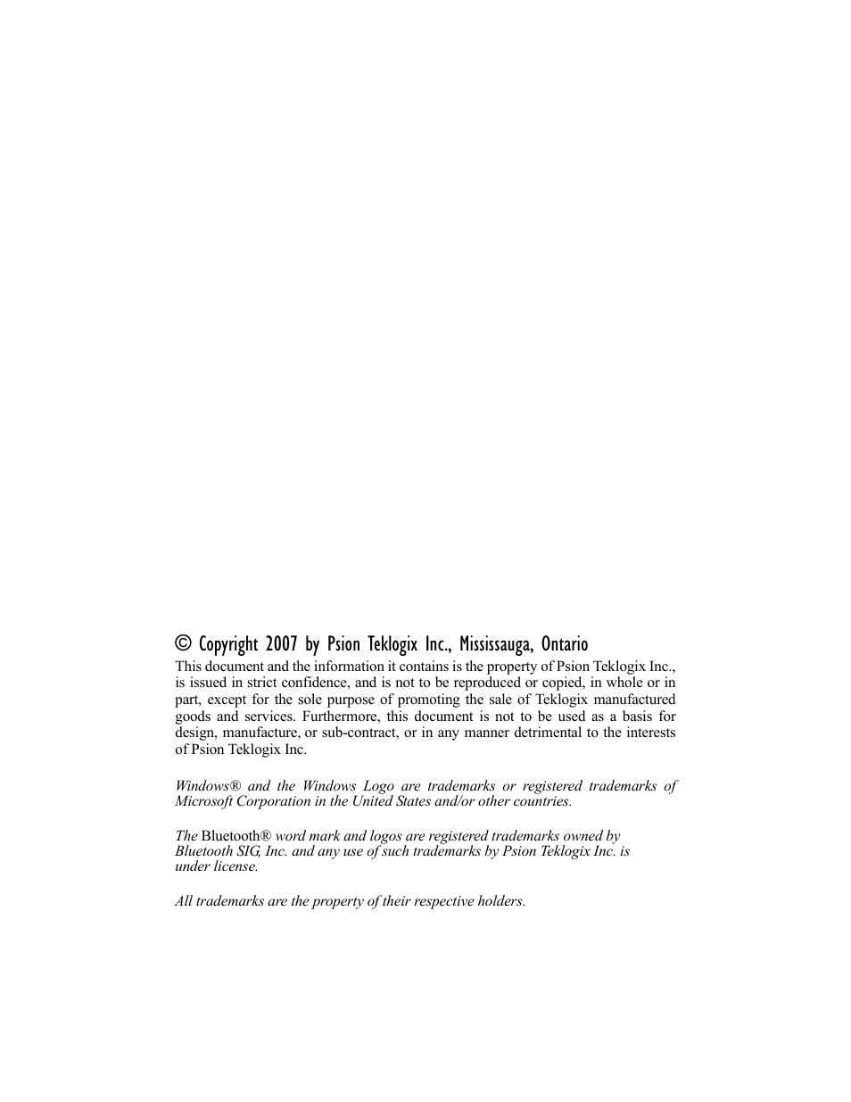 Psion Teklogix ISO 9001 User Manual | Page 3 / 360