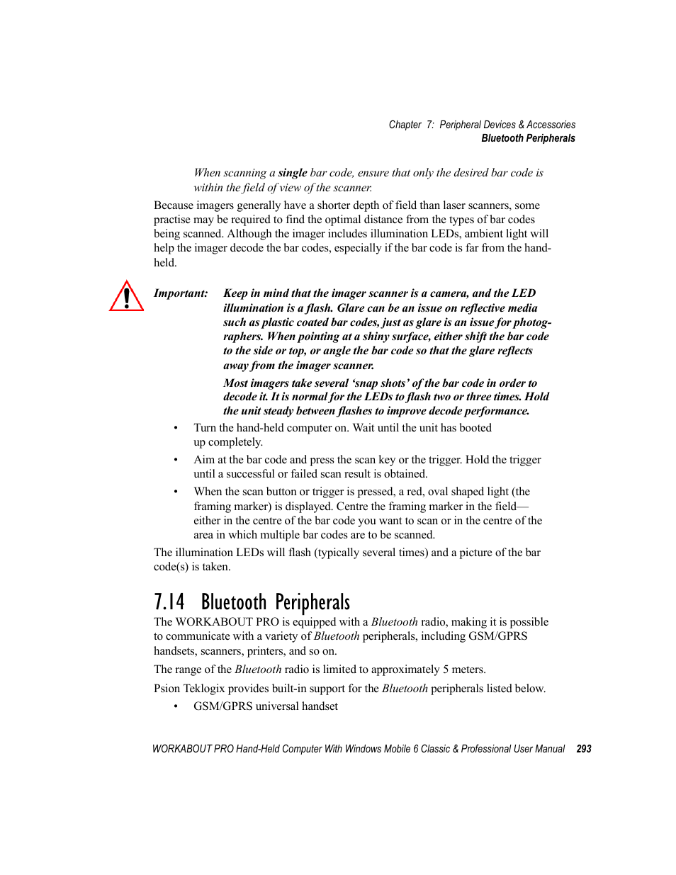 14 bluetooth peripherals | Psion Teklogix ISO 9001 User Manual | Page 311 / 360