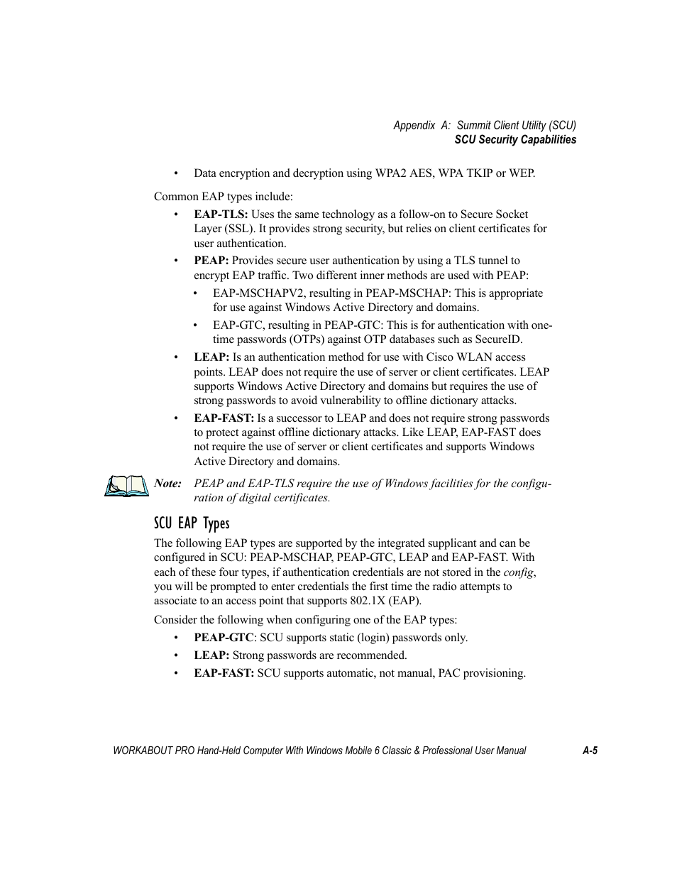 Scu eap types | Psion Teklogix ISO 9001 User Manual | Page 341 / 360