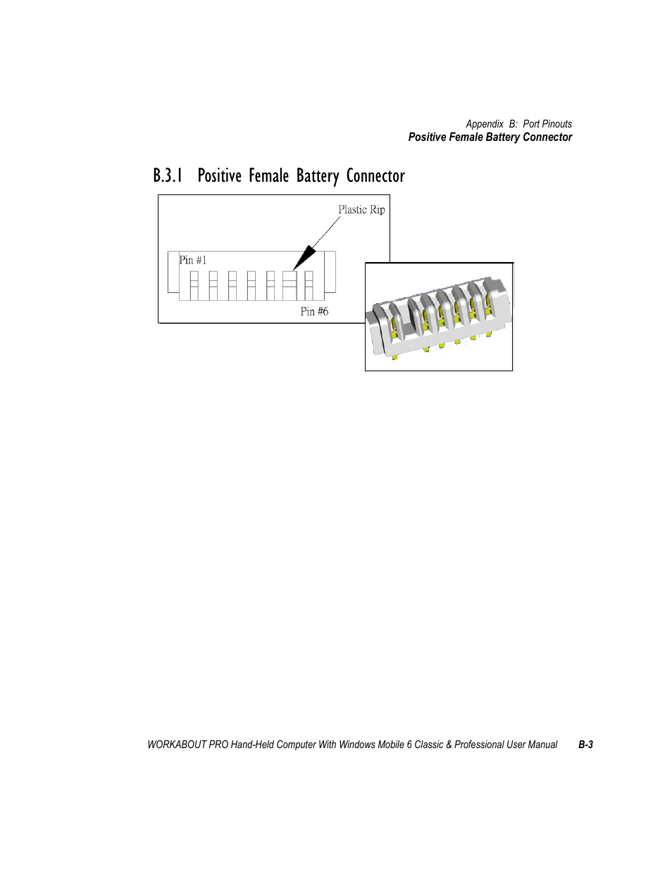 B.3.1 positive female battery connector | Psion Teklogix ISO 9001 User Manual | Page 349 / 360