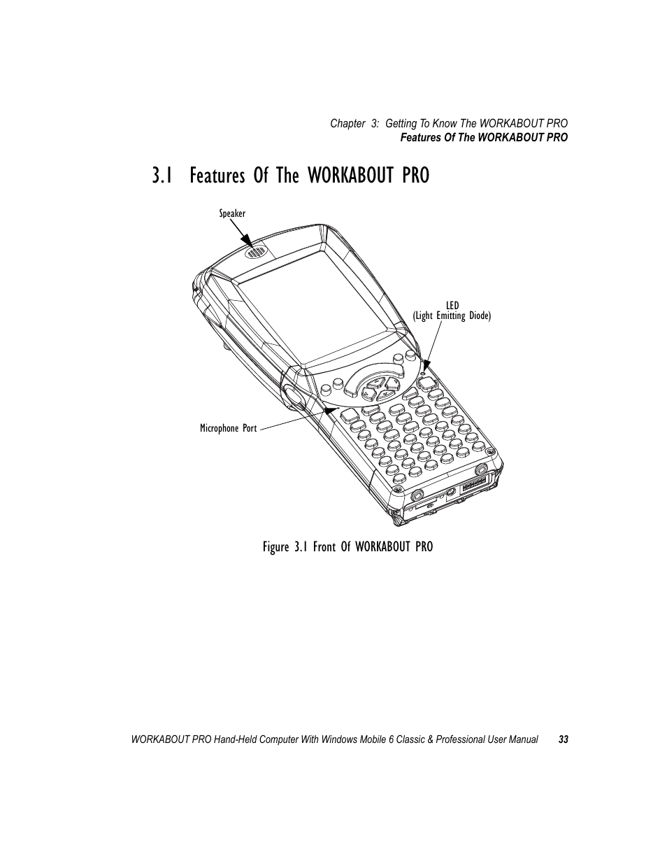 1 features of the workabout pro | Psion Teklogix ISO 9001 User Manual | Page 51 / 360