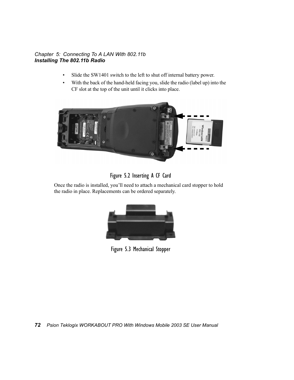 Psion Teklogix Schnellstart- Anleitung 7525 User Manual | Page 102 / 364