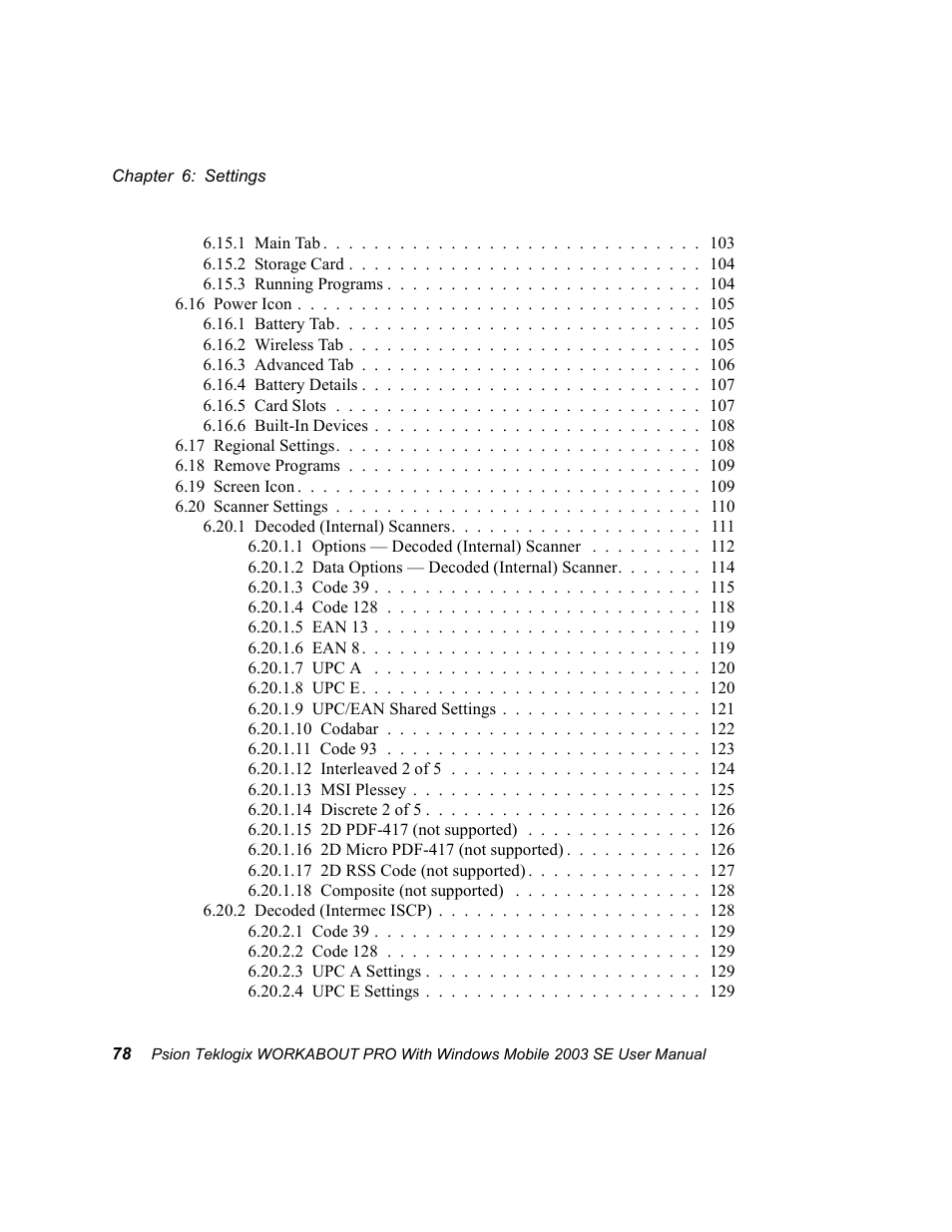 Psion Teklogix Schnellstart- Anleitung 7525 User Manual | Page 108 / 364