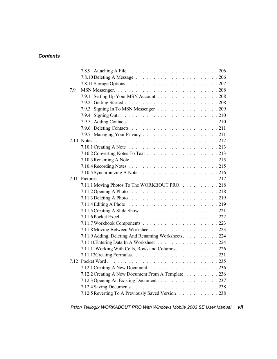 Psion Teklogix Schnellstart- Anleitung 7525 User Manual | Page 11 / 364