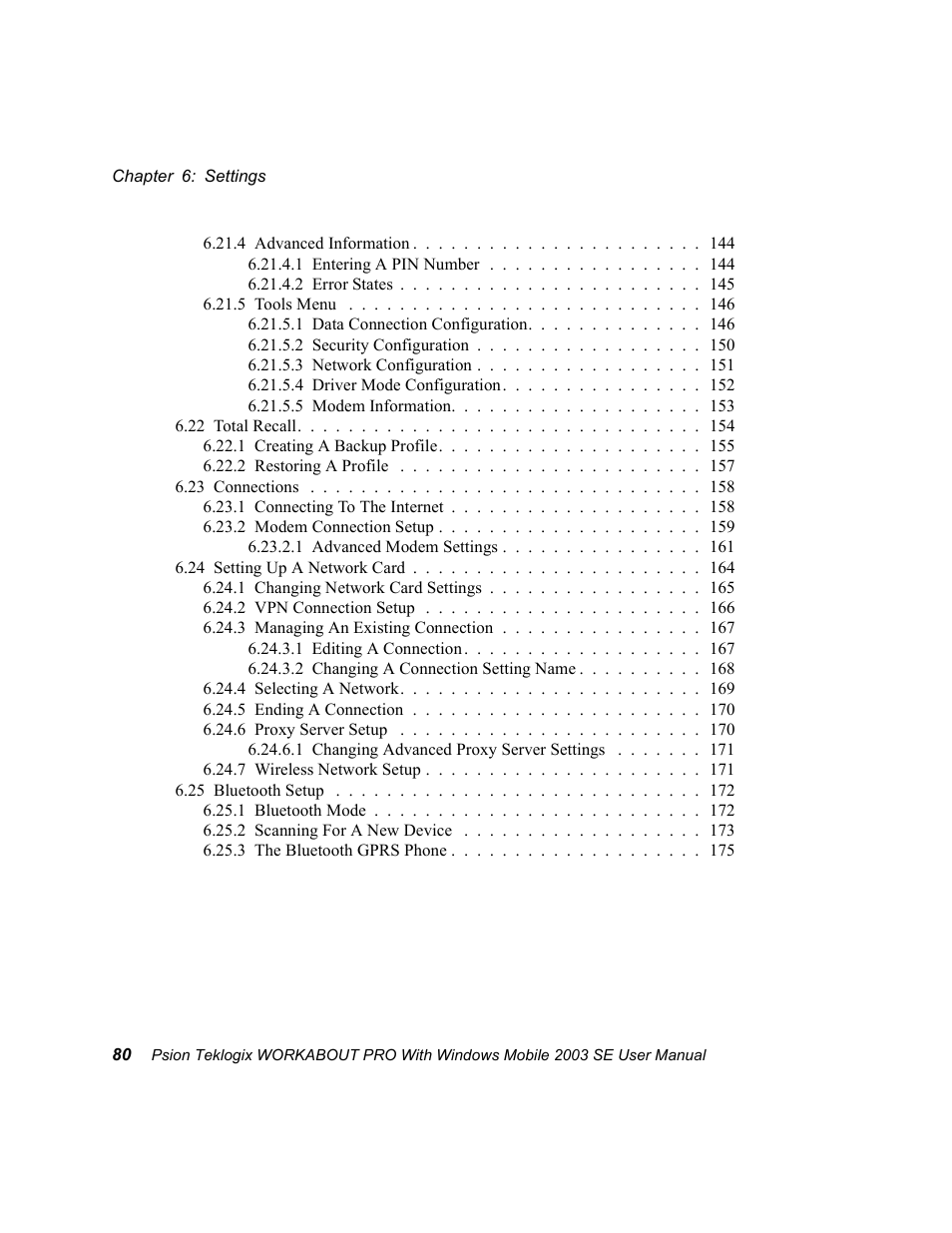 Psion Teklogix Schnellstart- Anleitung 7525 User Manual | Page 110 / 364