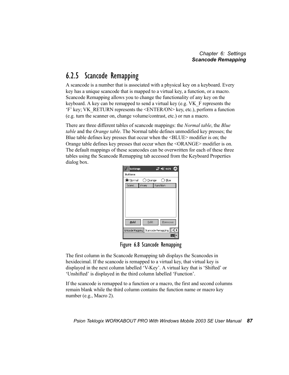 5 scancode remapping | Psion Teklogix Schnellstart- Anleitung 7525 User Manual | Page 117 / 364