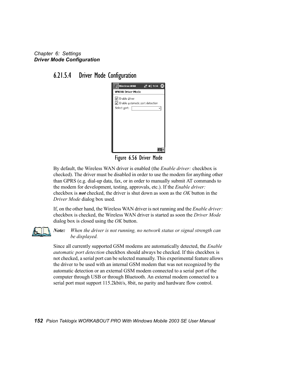 4 driver mode configuration | Psion Teklogix Schnellstart- Anleitung 7525 User Manual | Page 182 / 364