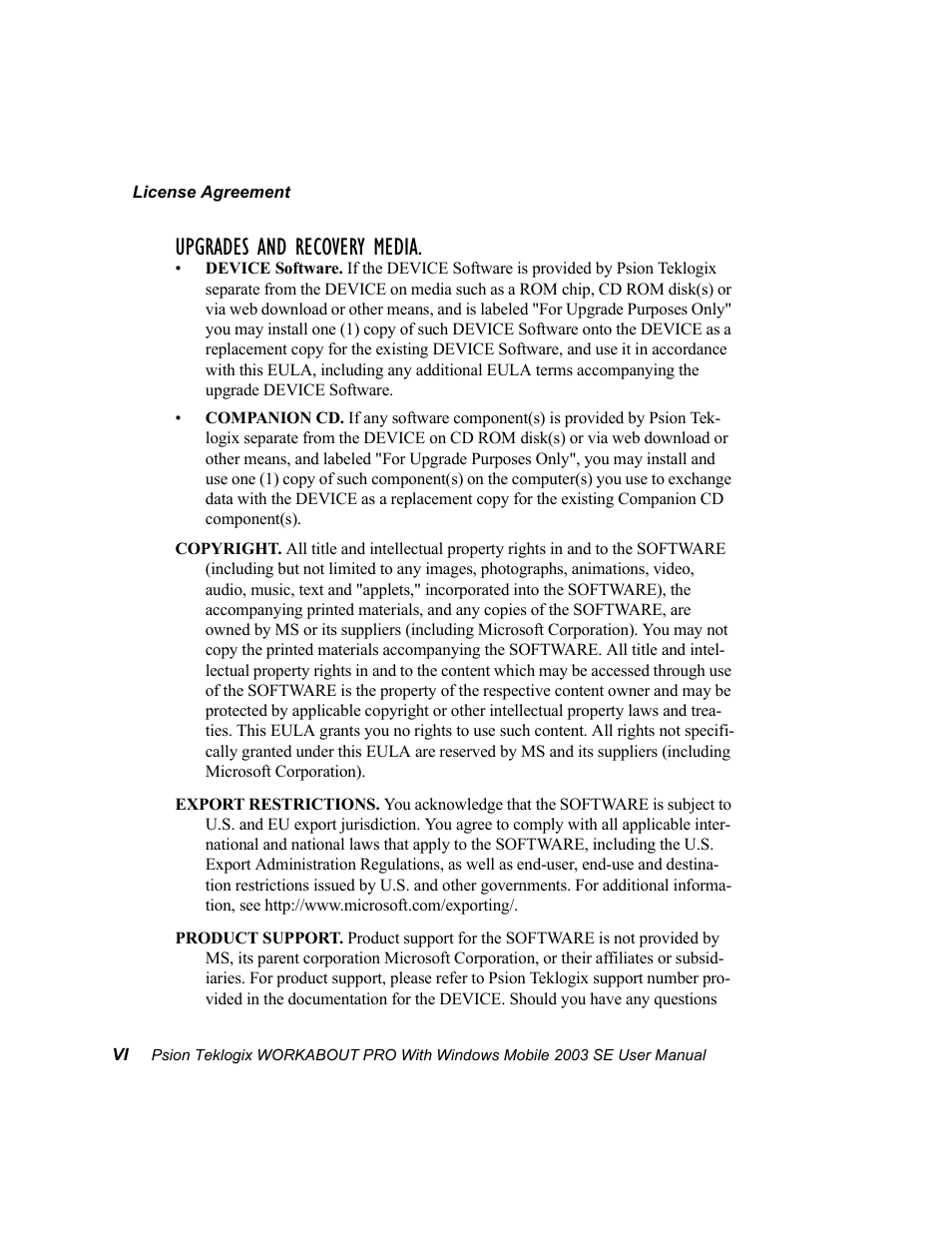 Upgrades and recovery media | Psion Teklogix Schnellstart- Anleitung 7525 User Manual | Page 20 / 364