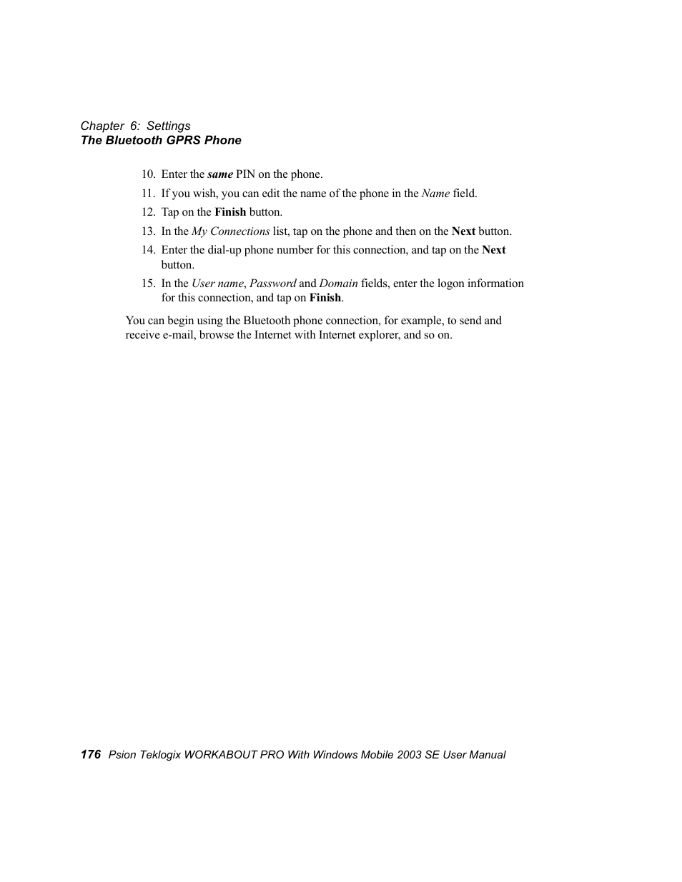 Psion Teklogix Schnellstart- Anleitung 7525 User Manual | Page 206 / 364