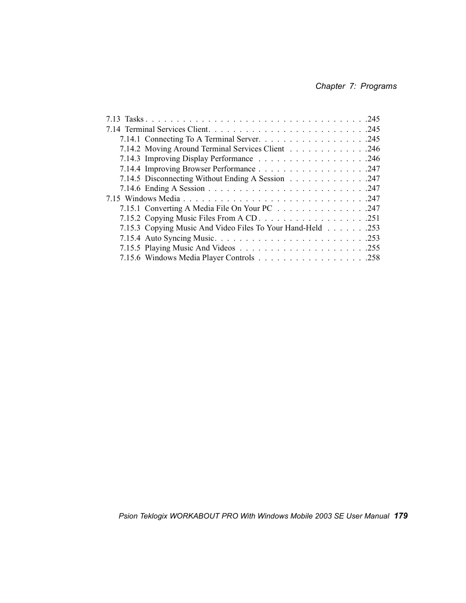 Psion Teklogix Schnellstart- Anleitung 7525 User Manual | Page 209 / 364