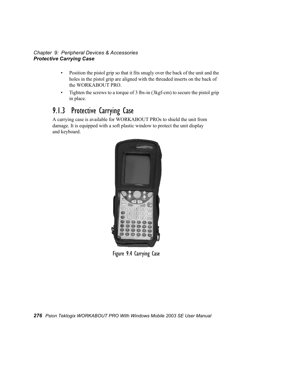 3 protective carrying case | Psion Teklogix Schnellstart- Anleitung 7525 User Manual | Page 306 / 364