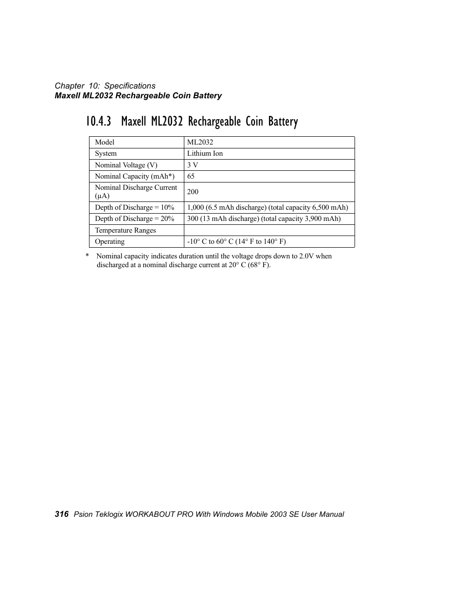 3 maxell ml2032 rechargeable coin battery | Psion Teklogix Schnellstart- Anleitung 7525 User Manual | Page 346 / 364