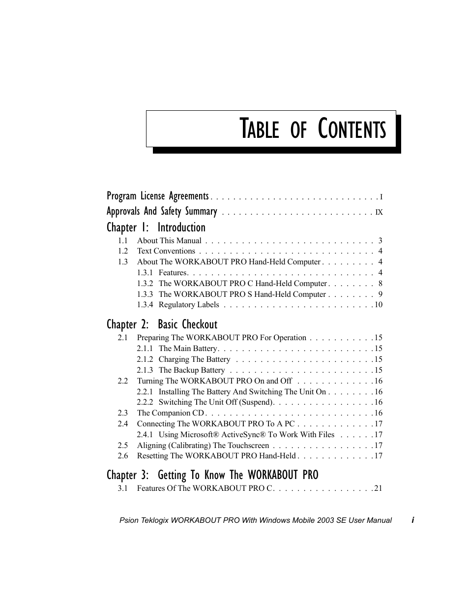 Able, Ontents | Psion Teklogix Schnellstart- Anleitung 7525 User Manual | Page 5 / 364
