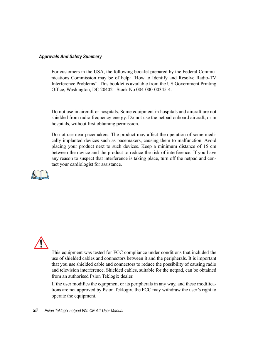 Psion Teklogix netpad Win CE 4.1 User Manual | Page 16 / 132