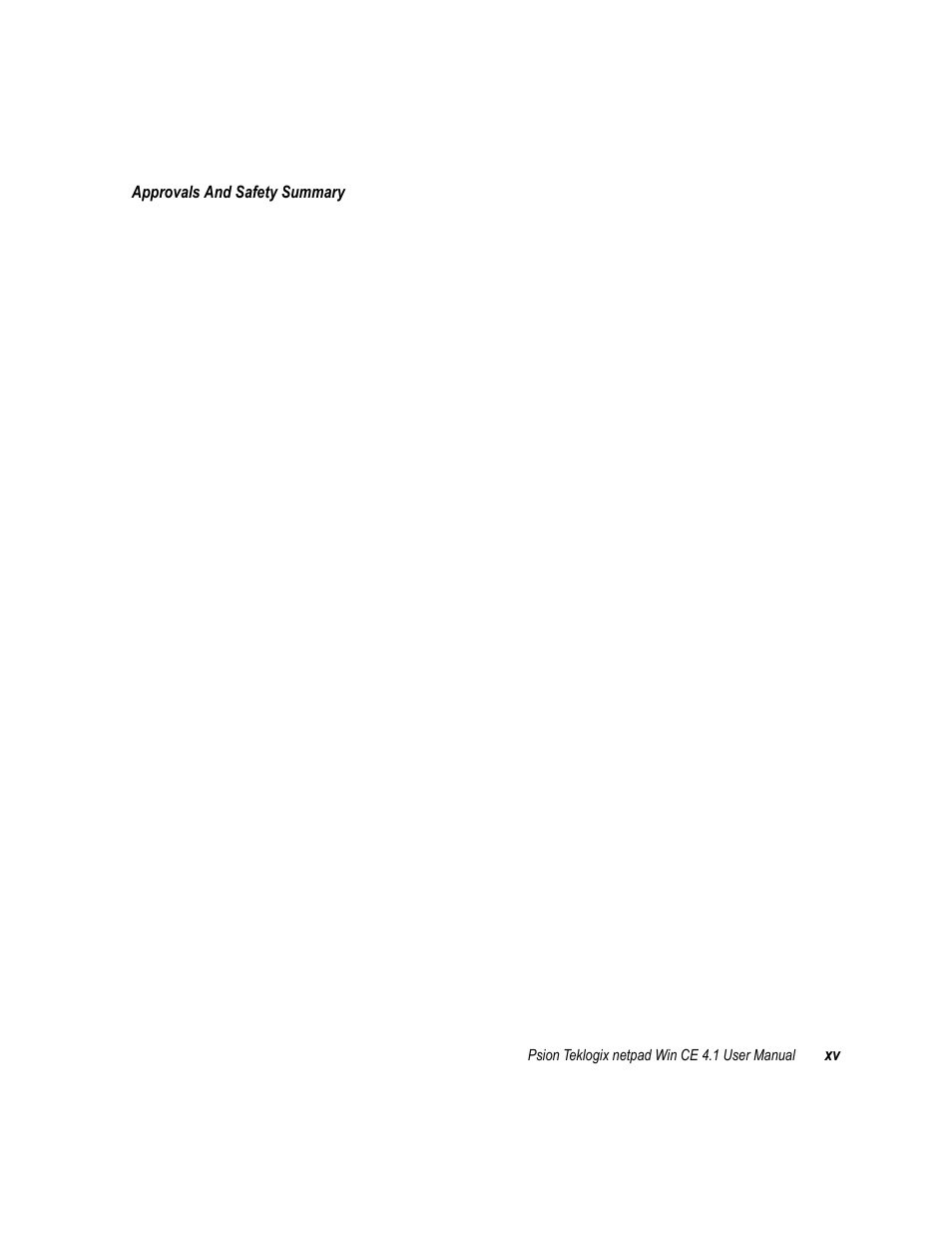 Psion Teklogix netpad Win CE 4.1 User Manual | Page 19 / 132