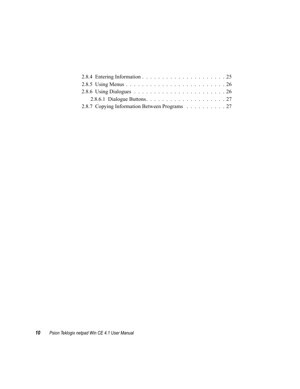 Psion Teklogix netpad Win CE 4.1 User Manual | Page 30 / 132