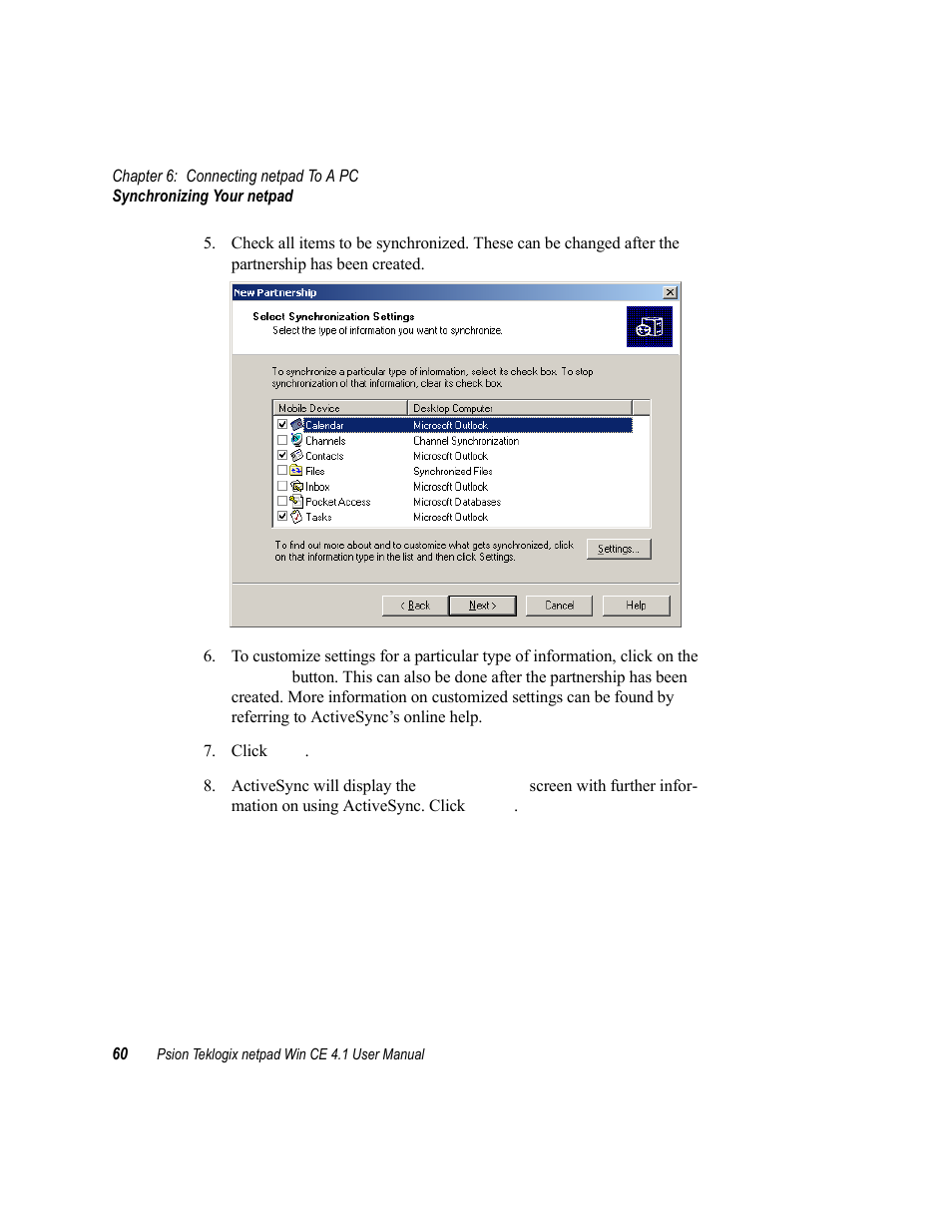 Psion Teklogix netpad Win CE 4.1 User Manual | Page 80 / 132