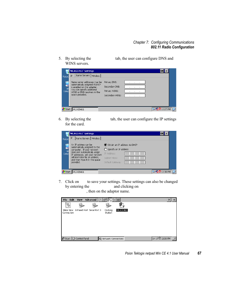 Psion Teklogix netpad Win CE 4.1 User Manual | Page 87 / 132