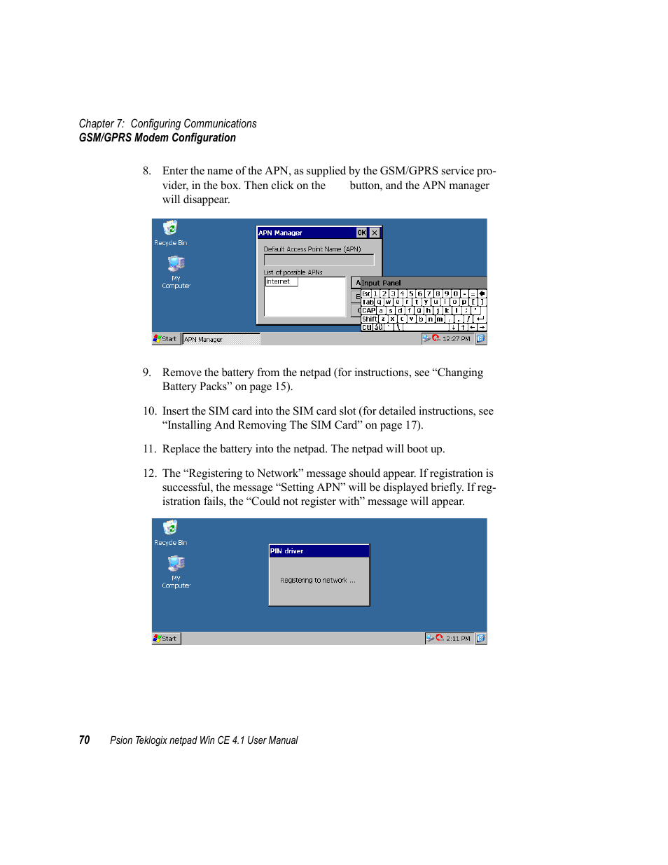Psion Teklogix netpad Win CE 4.1 User Manual | Page 90 / 132
