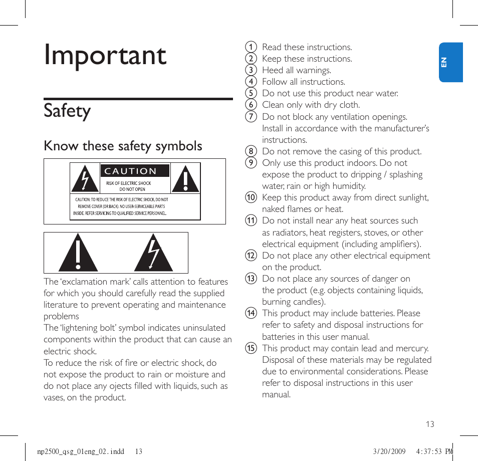 Important, Safety, Know these safety symbols | Psion Teklogix NP2500 User Manual | Page 15 / 19