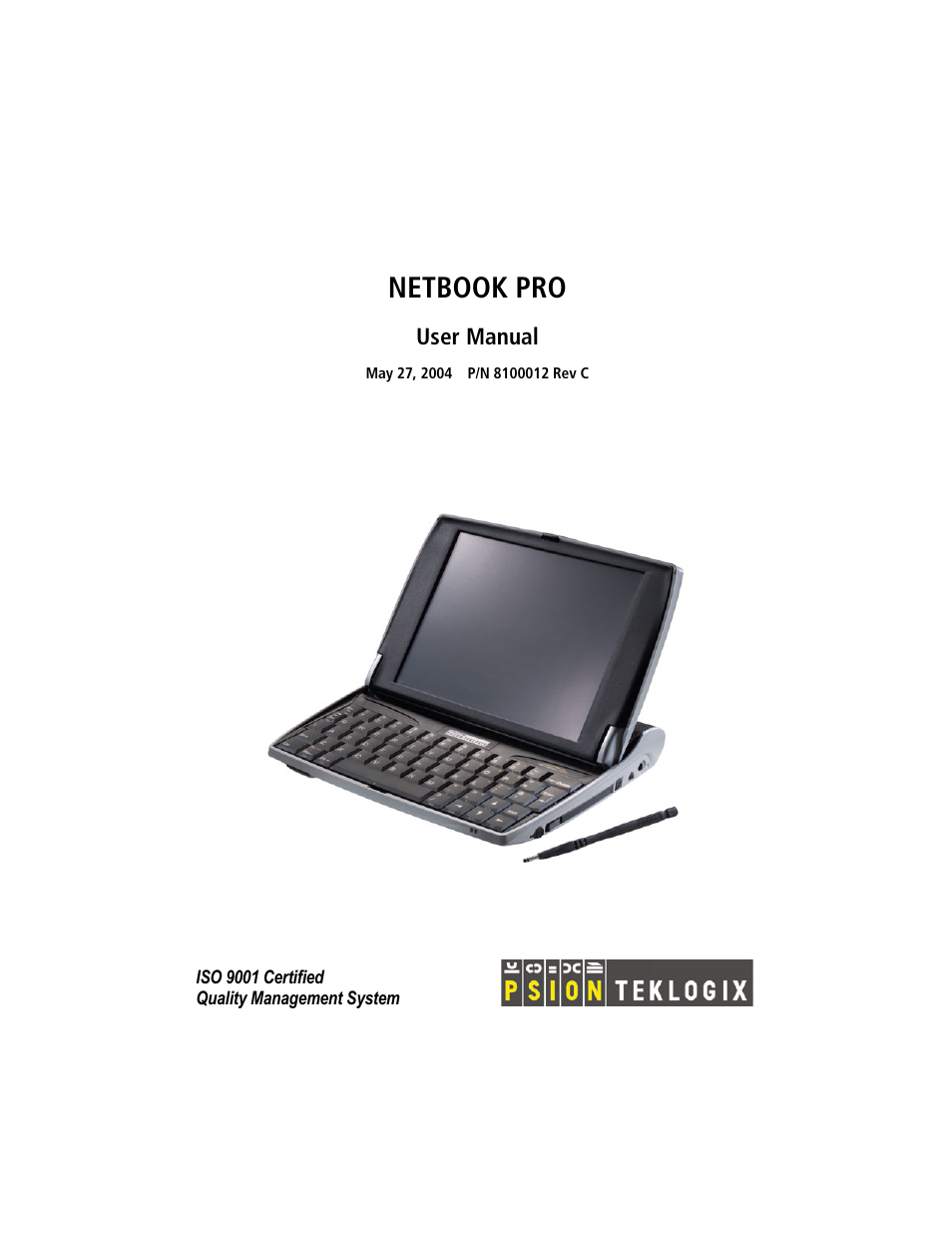 Psion Teklogix Netbook Pro none User Manual | 172 pages