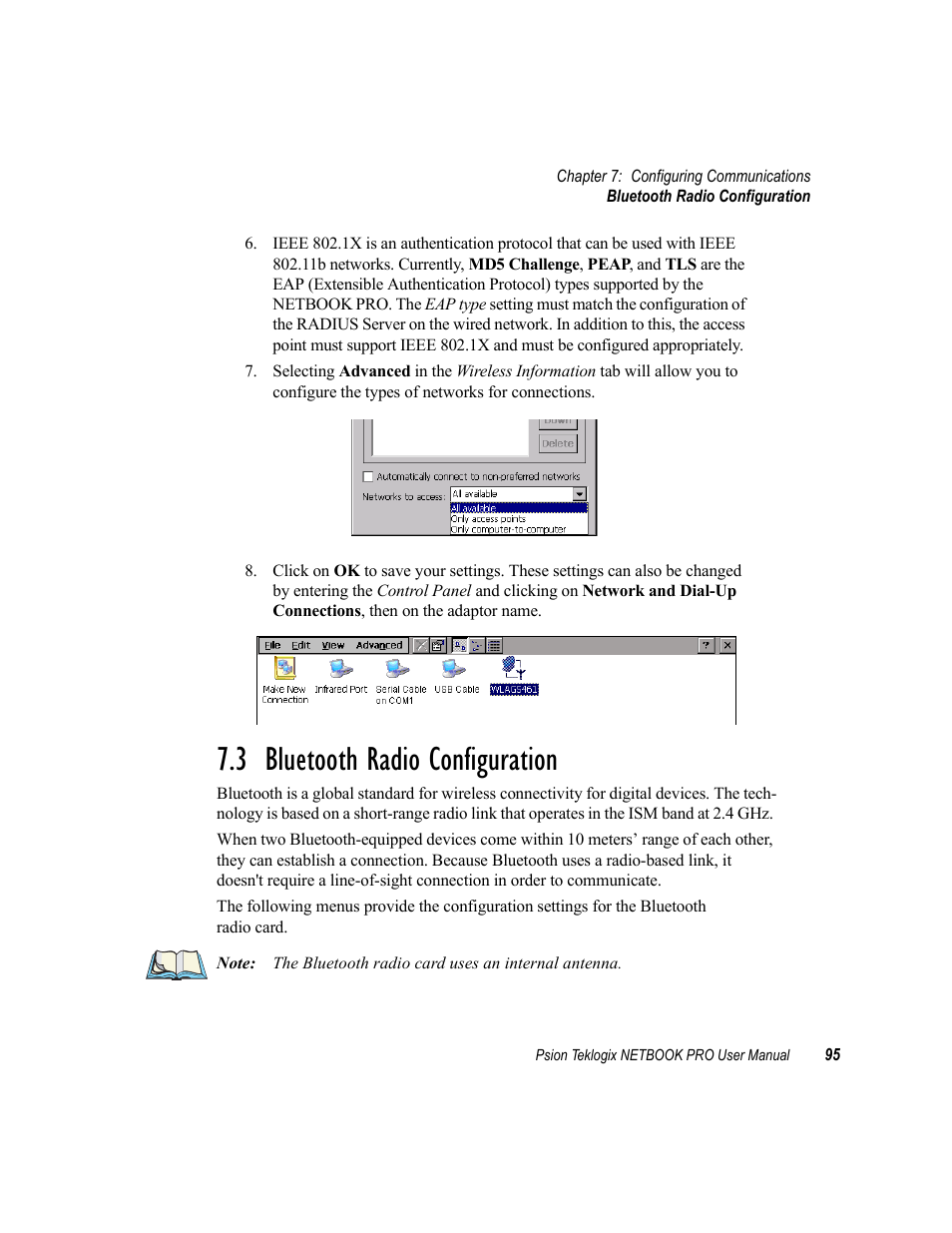 3 bluetooth radio configuration, Bluetooth radio configuration | Psion Teklogix Netbook Pro none User Manual | Page 115 / 172