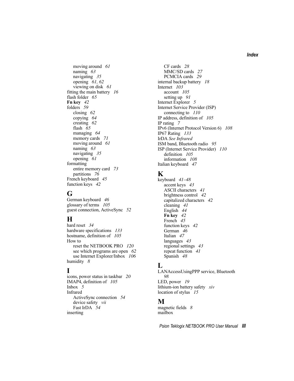 Psion Teklogix Netbook Pro none User Manual | Page 169 / 172