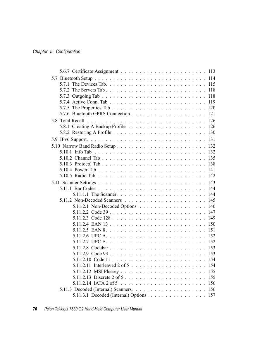 Psion Teklogix Hand-Held Computer 7530 G2 User Manual | Page 104 / 296
