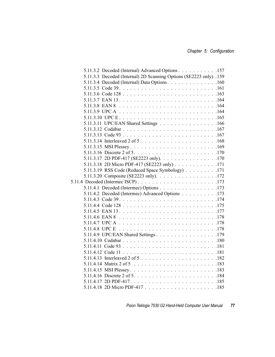 Psion Teklogix Hand-Held Computer 7530 G2 User Manual | Page 105 / 296