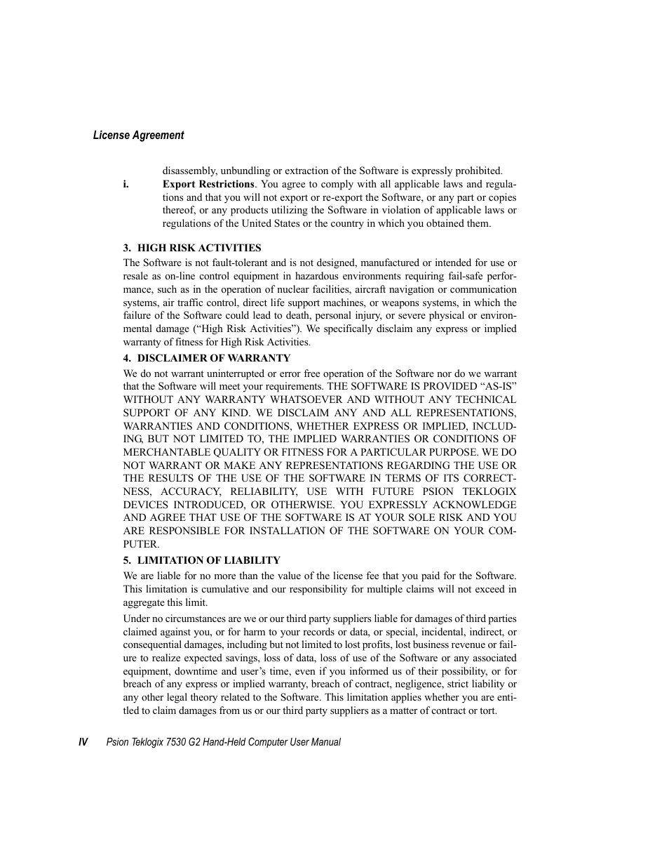 Psion Teklogix Hand-Held Computer 7530 G2 User Manual | Page 16 / 296