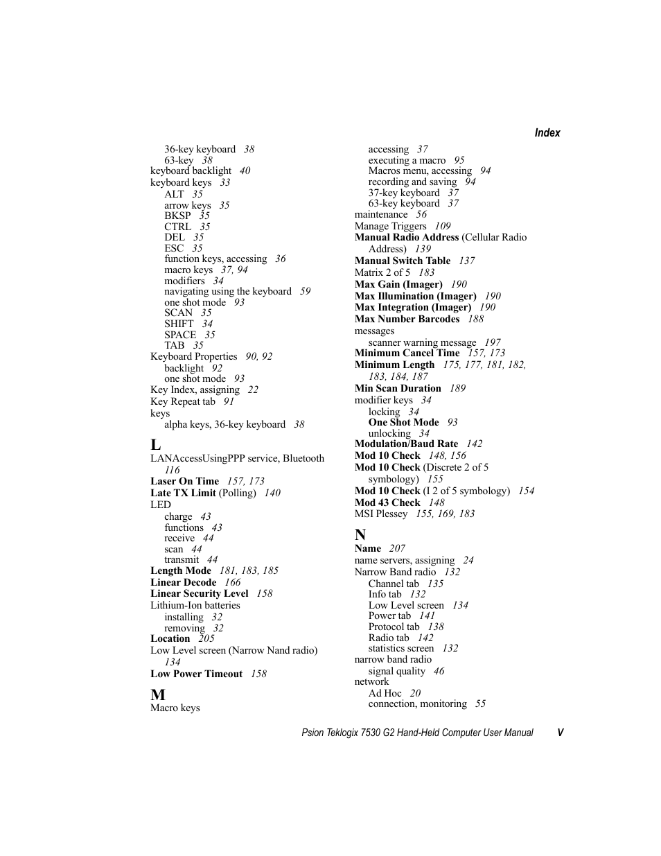 Psion Teklogix Hand-Held Computer 7530 G2 User Manual | Page 291 / 296