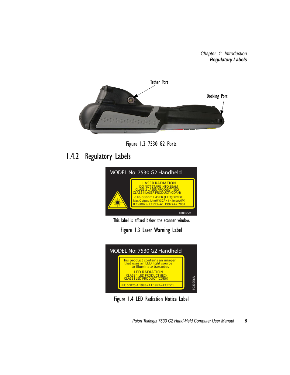 2 regulatory labels | Psion Teklogix Hand-Held Computer 7530 G2 User Manual | Page 37 / 296