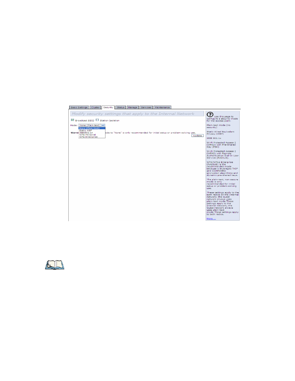 2 configuring security settings | Psion Teklogix 9160 G2 User Manual | Page 121 / 376