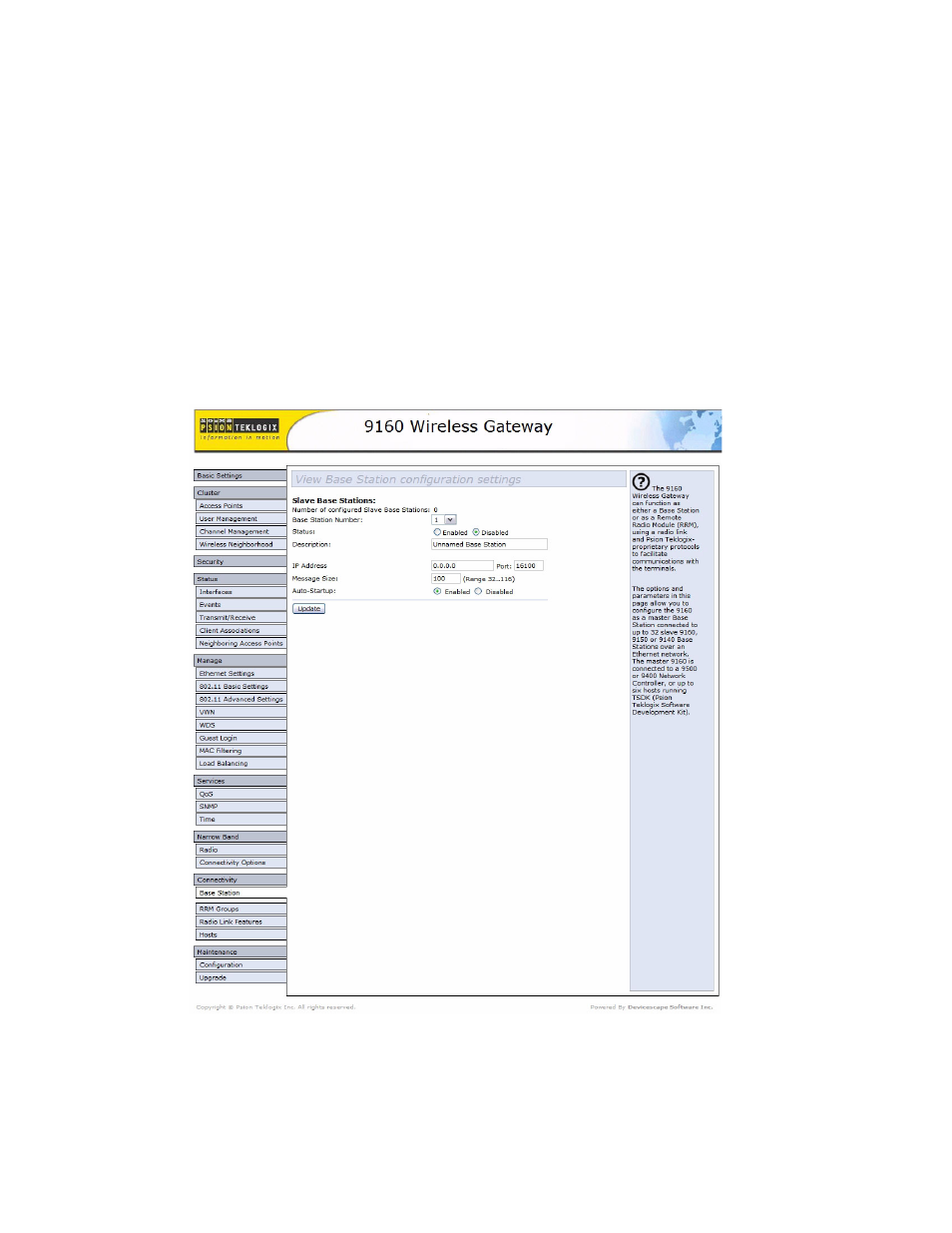 4 connectivity menus | Psion Teklogix 9160 G2 User Manual | Page 252 / 376