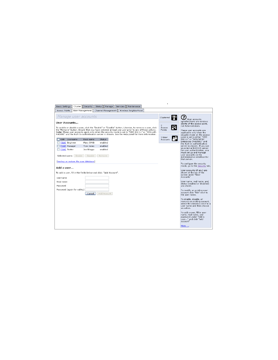 3 viewing user accounts, Viewing user accounts | Psion Teklogix 9160 G2 User Manual | Page 88 / 376
