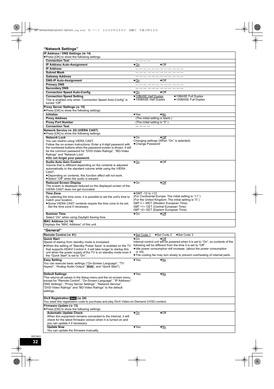 Parrot DMP-BD80 User Manual | Page 32 / 48