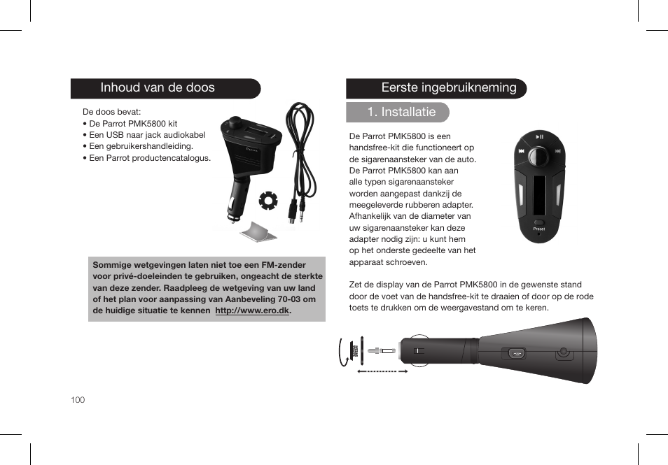 Parrot PMK5800 User Manual | Page 100 / 136