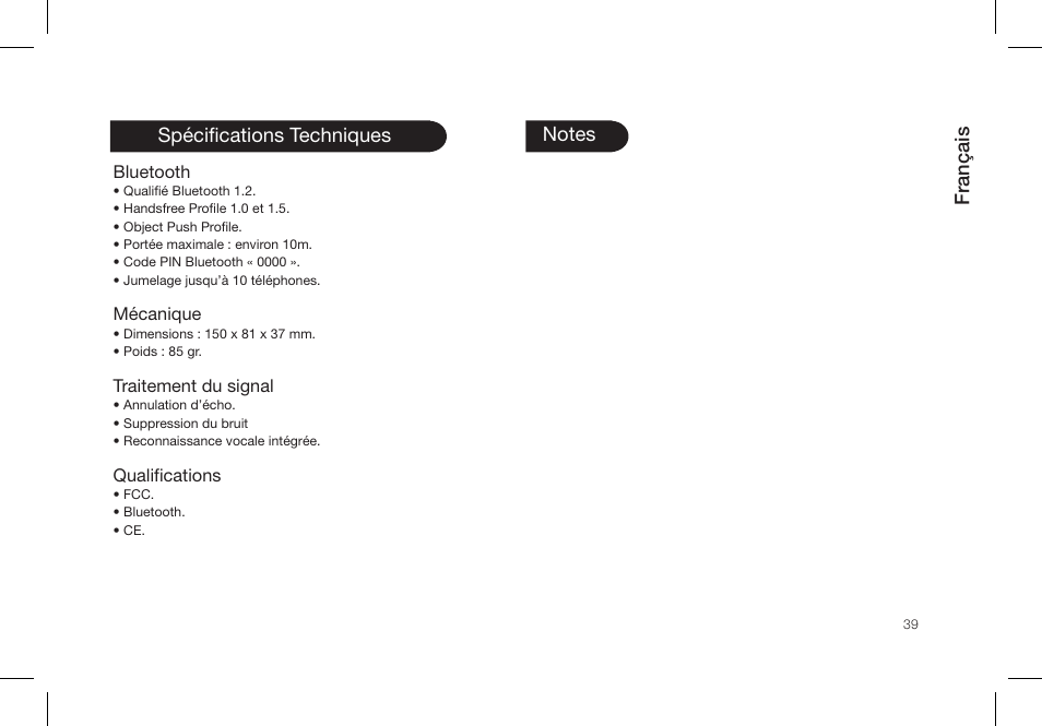 Parrot PMK5800 User Manual | Page 39 / 136