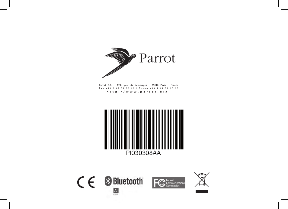 Parrot SOUND SYSTEM User Manual | Page 22 / 22
