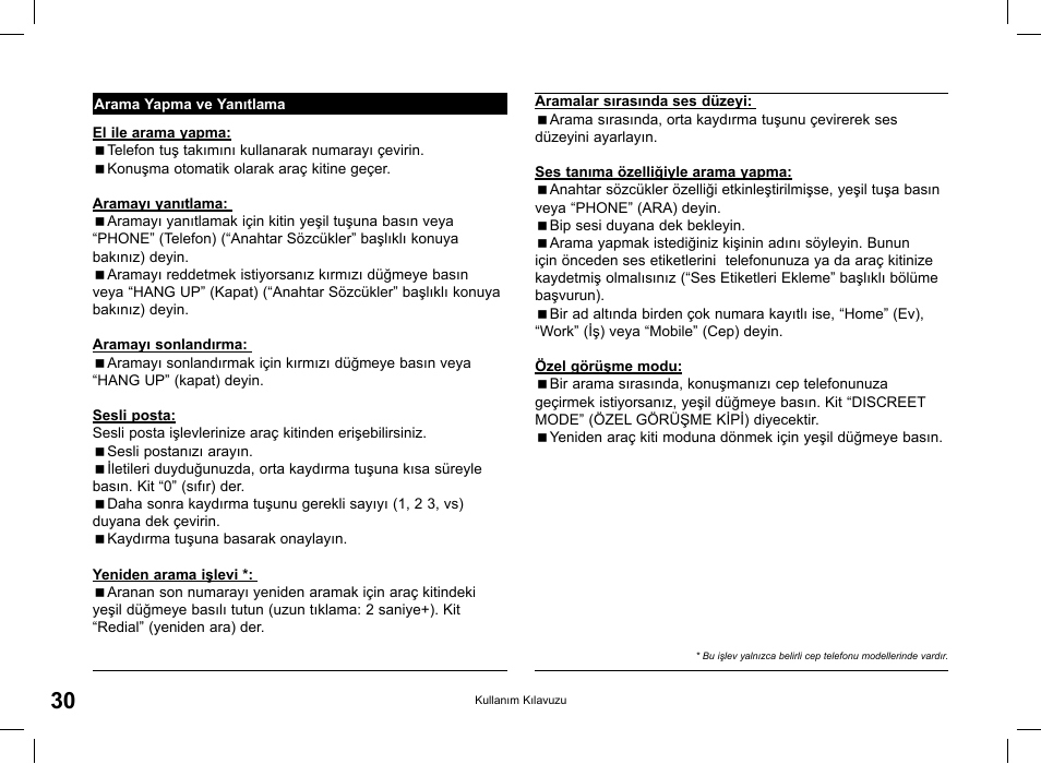 Parrot CK 3000 User Manual | Page 30 / 48