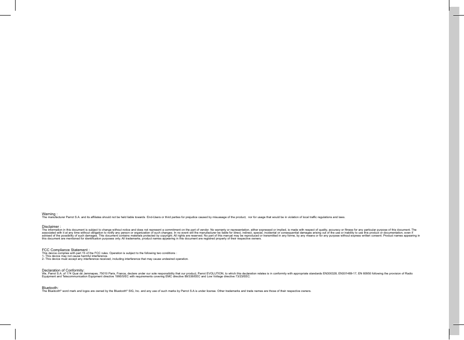 Parrot CK 3000 User Manual | Page 4 / 48