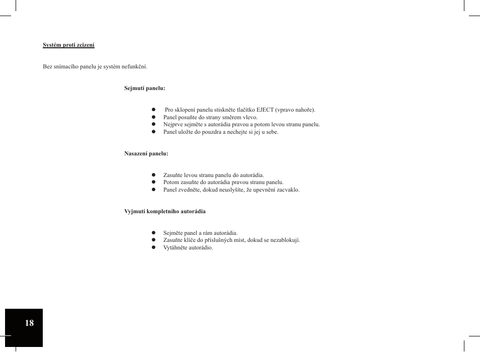 Parrot Car CD MP3 Player User Manual | Page 18 / 52