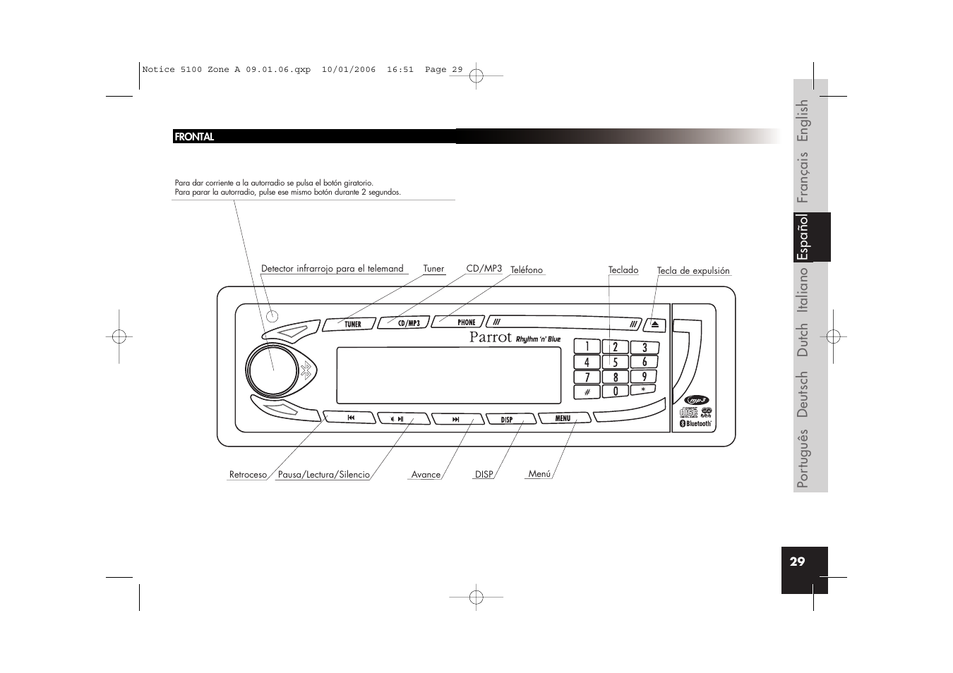 Parrot CD/MP3 Hands-free Receiver User Manual | Page 29 / 76