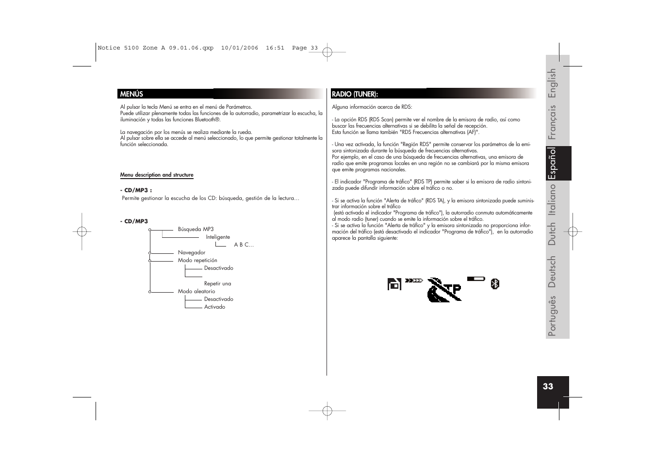 Parrot CD/MP3 Hands-free Receiver User Manual | Page 33 / 76